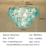 Post-modern Luxury Ceiling Chandeliers Vintage Amber/blue Glass LED Pendant Lights Living Dining Room Home Decor Hanging Lamps - Image 6