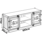 Industrial Storage Tv Stand Unique Eclectic Modern Luxury Tv Stand Aesthetic Trendy Mueble Para Televisor Room Furniture - Image 14