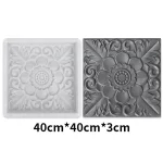 DIY Antique Flower Concrete Brick Mold Plastic Paving Mould Reusable Cement Floor Tile Wall Stone Form for Garden Patio Decor - Image 2