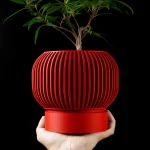 Modern Minimalist 3D Printed Plant Pot – Biodegradable Flower Planter for Home Decor, Eco-Friendly Sustainable Gift (Yuso) - Image 9