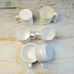 White Round Coffer Mug Kitchenware 100% Melamine Water Cup Restaurant Tableware Imitation Porcelain Dinnerware - Image 5