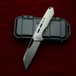LEMIFSHE New Neutralizer  Titanium Handle Ceramic Bearing Pocket EDC Tool Kitchenware Hunt Camping 154CM Outdoor Folding Knife - Image 8