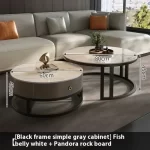 Round Unique Coffee Tables Waterproof Modern Simple Metal Coffee Tables Aesthetic Organizer Muebles De La Sala Home Decoration - Image 17