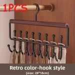 Hanger For Closet Organizer Wardrobe Organizer Clothes Hat And Bag Hook Metal Wall Mounted Coat Rack With 8 Storage Hooks - Image 8