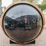 Fas Sauna Solid Wood Garden Panoramic Barrel Outdoor Sauna with Wood Stove - Image 5