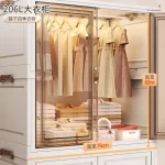 Door Wardrobe Storage Bedroom Organizer Partitions Space Saving Household Simple Closet Clothes Box Vestidores Trendy Furniture - Image 3
