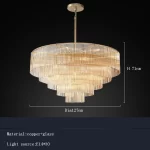 Nordic Luxury Glass Bar Big Ceiling Chandeliers Home Decoration Large Hanging Lamps for Living Room Hotel Lustre Gold - Image 12