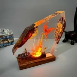 Resin Epoxy Fire Breathing Dragon Lamp Handmade Night Light For Home Table Decor Halloween Gift For Kids Teens And Fantasy Fans - Image 3