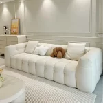 Any Size Custom Compressed Fabric Sofa Hand Tufted Design Integrated Sponge Roll Pack Shipping Multiple Color Living Room Bedroo