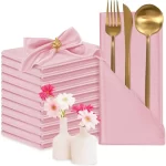 60 Pack 30*30cm Wine Red Satin Table Napkins Soft Smooth Cloth Napkins Silky Satin Cloth Napkins for Restaurant Party Decoration - Image 9