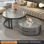 Modern Round Coffee Tables Metal Nordic Glam Minimalist Coffee Tables Simple Decor Mesa Auxiliar Salon Living Room Furniture - Image 21