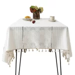 French Style Thickened Jacquard Lace Tablecloth, Rectangular Dining Table Cloth, Home Use Fabric Table Cover - Image 5