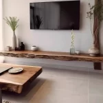 Wooden Modern Tv Stands Living Room Wall For Suspended Tv Stands Bedroom Minimalist Mounted Mobili Per La Casa Home Furniture - Image 2