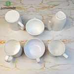 White Round Coffer Mug Kitchenware 100% Melamine Water Cup Restaurant Tableware Imitation Porcelain Dinnerware - Image 6