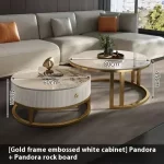 Round Unique Coffee Tables Waterproof Modern Simple Metal Coffee Tables Aesthetic Organizer Muebles De La Sala Home Decoration - Image 53