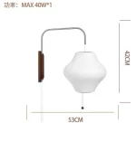 Nelson bubble floor lamp wabi sabi white ufo Silk lamp Danish designer Living Room Sofa Side Bedroom Bedside Standing Led Lamp - Image 13