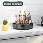 360° Rotating Spice Rack Organizer Seasoning Holder Kitchen Storage Multi-Function Tray Home Supplies for Bathroom Cabinets - Image 9