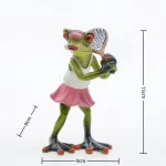 Cute Frog Playing Tennis Police Animal Model Statues 16cm Collectible Figurine Art Ornament Home Living Room Tabletop Decor Item - Image 9