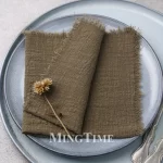 20pcs 32x32cm Cotton Gauze Table Napkins Bohemian Wedding Decor Vintage Western Style Bridal Party Dinner Cloth Accessories - Image 19