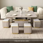 Modern Marble Folding Coffee Table With Storage For Living Room, Table Basse Furniture For Terrace And Lounge Side Table Möbel - Image 10