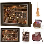 Book Nook Kit Secret Attic DIY 3D Wooden Puzzle Bookshelf Insert Dollhouse Model Bookend Building Home Decoration  Photo Frame - Image 6
