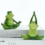 YES 1-2Pcs 3D Craft Resin Creative Thinking Reading Frog Model Figurine Home Office Tabletop Decor Gift Birthday Present - Image 17
