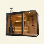 Factory Customized Outdoor Panoramic Sauna Room Round Steam Room Anti Corrosion Anti Cracking Durable Heating Home Spa Sauna - Image 7
