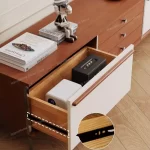 Vintage Solid Wood Tv Stand Nordic Drawers Living Room Storage Tv Cabinet Wall Design Minimalism Home Furniture Gabinete HQ40 - Image 5