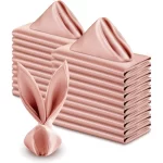 50pcs 30x30cm Rose Gold Small Satin Table Napkins Placemats Silk Dinner Cloth Napkins For Party Hotel Wedding Table Decoration
