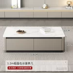 Light luxury solid wood paint TV cabinet 120cm 130cm 140cm coffee table 200cm 260cm 300cm 360cm tv stand living room furniture - Image 8