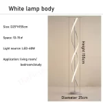 Modern Geometric Line Led Floor Designer Tieyi Vertical Table Living Room Decoration Bedroom Vertical Table Lamp - Image 7