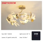 Luxury Living Room Ceiling Lamp Post-modern Designer Leaf Restaurant Bedroom Ceiling Lights Hotel Art LED Decor Lighting Fixture - Image 9