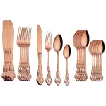 24pcs Cutlery Set Gold Dinnerware Stainless Steel Royal Spoon Forks Knives Kitchen Western Dinner Silverware Tableware Gift - Image 9