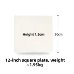 Creative Ceramic Rectangular Plate Pure White 10 Inch Western Dinner Plate Sushi Pasta European Style Steak Plate Italian Style - Image 11