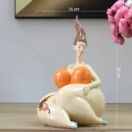Nordic Plump Beauty Female Figurines Sculpture Ornaments Home Living Room Desk Fat Girl Statue Resin Decoration Accessories - Image 10