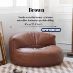 Lazy Sofas Living Room Single Sofa Modern Design Sofa for 1 Person Can Lie Down Beanbag Tatami Thickened Leather Home Furniture - Image 12
