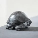 Turtle Tea Pet 8cm Black Basalt Handcrafted Zen Feng Shui Longevity Figurine Tea Ceremony Home Office Decor Tea Lovers Gift