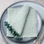 20pcs 32x32cm Cotton Gauze Table Napkins Bohemian Wedding Decor Vintage Western Style Bridal Party Dinner Cloth Accessories - Image 12