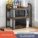 Kitchen Storage Rack Countertop Spice Oven Microwave Shelf Desktop Organizer Accessories European Style 3 Layers No Drilling - Image 18