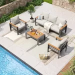 Aoxun Aluminum Patio Furniture Set 4/5/7 Seats, Oversized Outdoor Sectional with Washable Thick Cushions, Coffee Table - Image 12