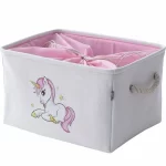 Fabric Storage Basket Toy Organizer Clothes Basket With Handle Kids Toy Storage Box Book Desktop Organizer Laundry Basket - Image 7