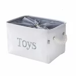 Fabric Storage Basket Toy Organizer Clothes Basket With Handle Kids Toy Storage Box Book Desktop Organizer Laundry Basket - Image 9