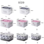 Fabric Storage Basket Toy Organizer Clothes Basket With Handle Kids Toy Storage Box Book Desktop Organizer Laundry Basket - Image 6