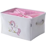 Fabric Storage Basket Toy Organizer Clothes Basket With Handle Kids Toy Storage Box Book Desktop Organizer Laundry Basket - Image 4