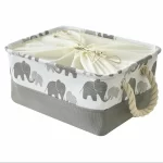 Fabric Storage Basket Toy Organizer Clothes Basket With Handle Kids Toy Storage Box Book Desktop Organizer Laundry Basket - Image 8