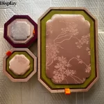 Solid Wood Jewelry Box Luxury Ring Earring Storage Boxes Jeweler Retro Necklaces Bracelet Display Case Jewellery Showcase Prop