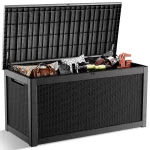 Gallon Outdoor Deck Box, Lockable Waterproof Outdoor Storage Boxes For Garden Tools,Indoor Cushions,Accessories Outside Storage