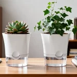 1/5pcs Transparent Self-Watering Plant Flower Pot Lazy Hydroponic Flowerpot Plastic Planters Home Garden Decoraction Planters - Image 2