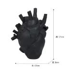 New Transparent Heart Resin Vase Anatomical Heart Flower Vase Ornament Craft Planter Pot For Office Living Room Bedroom Desktop - Image 14