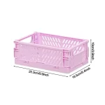Folding Storage Boxes Basket Household Clutter Box Home Desktop Organizer Foldable Multi-functional Plastic Box Makeup Organizer - Image 17